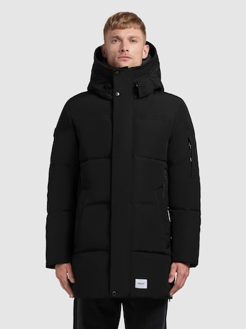 khujo Mantel 'Zeno' in Schwarz: Vorderseite