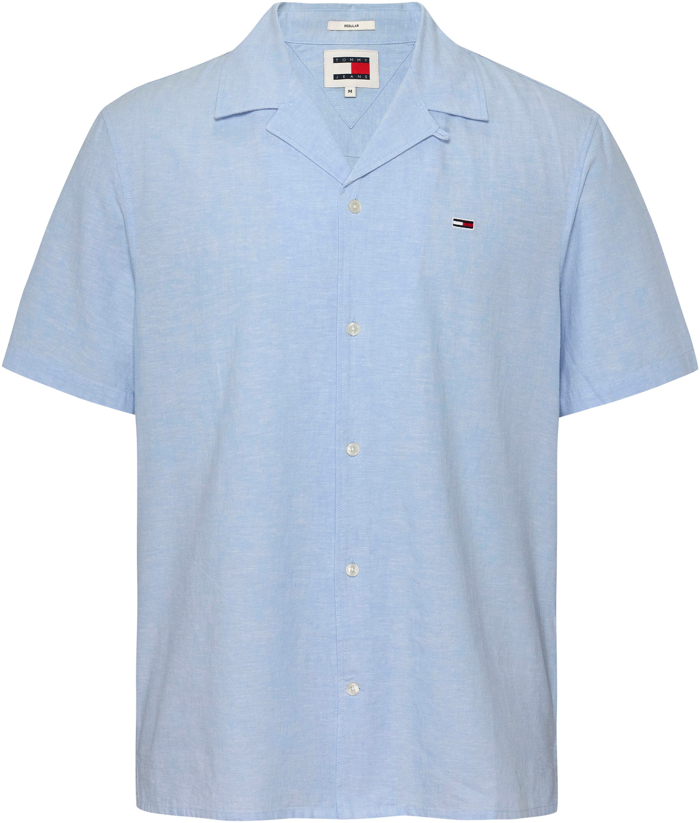Tommy Jeans Regular Fit Hemd in Blau: Vorderseite