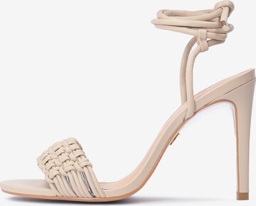 Kazar - Sandalias con hebilla en beige: frente