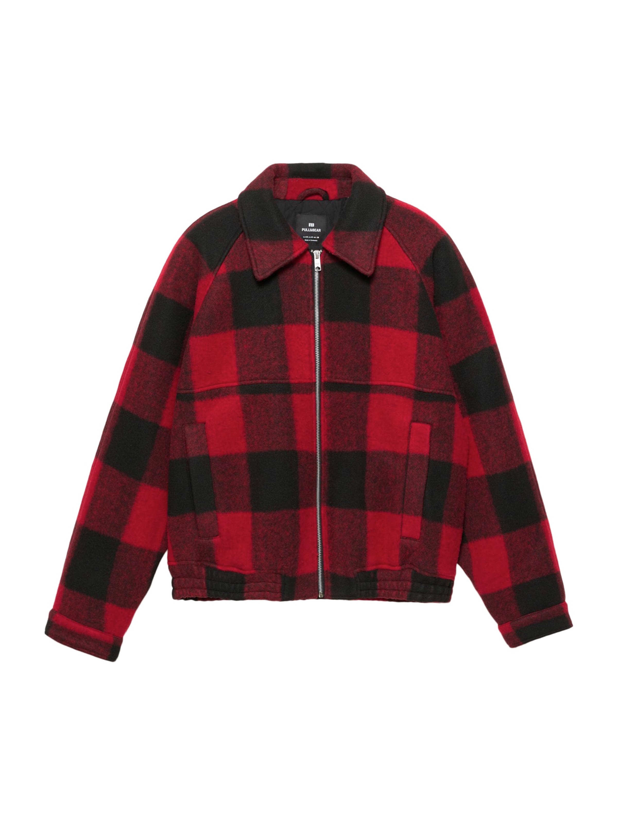 Pull&Bear Kurtka przejściowa w kolorze czerwony / czarnym, Podgląd produktu