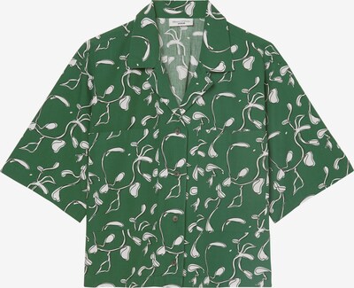 Marc O'Polo DENIM Bluse in grün / schwarz / naturweiß, Produktansicht