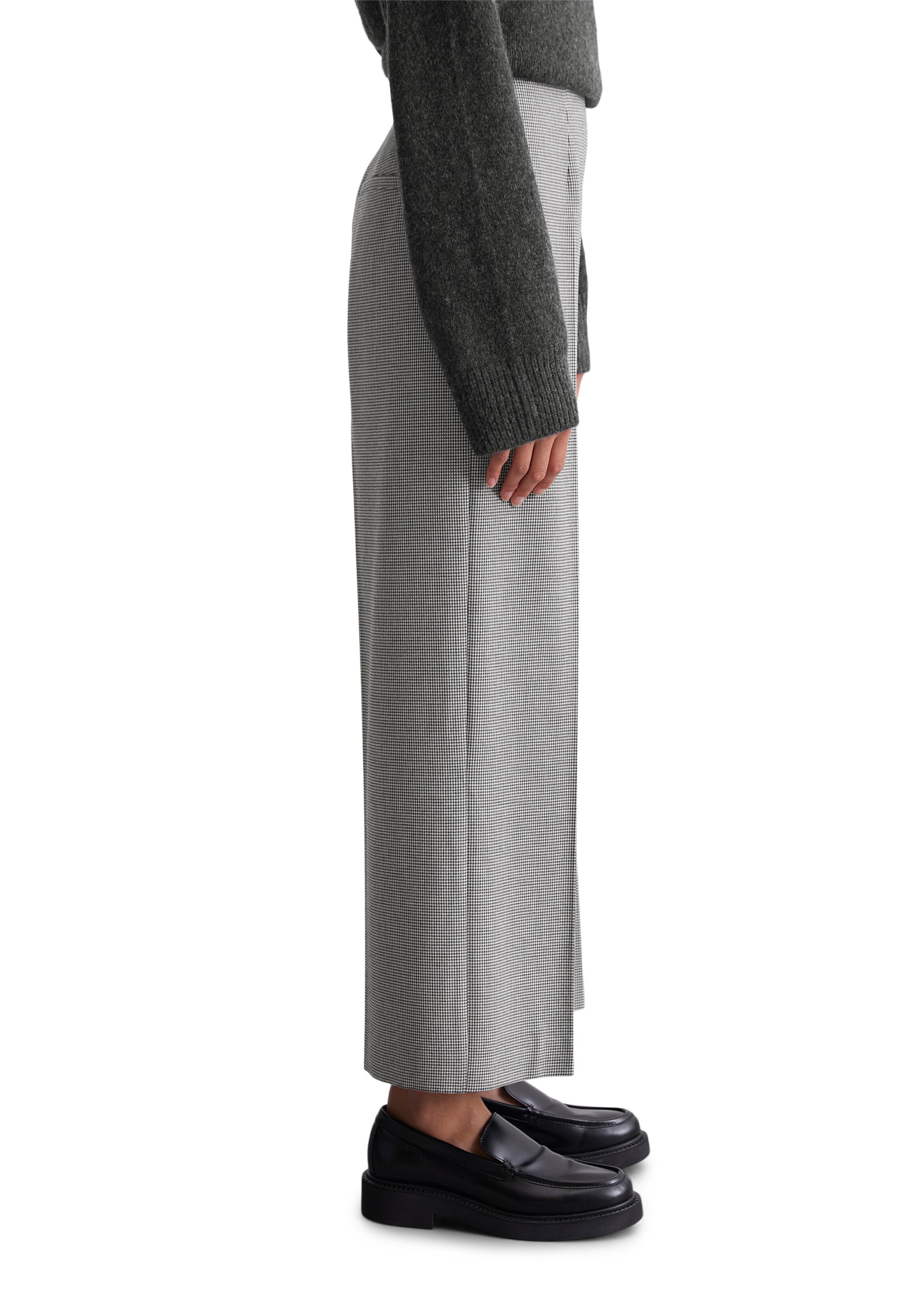 Marc O'PoloWide Leg/ Široke nogavice Hlače na crtu - siva boja