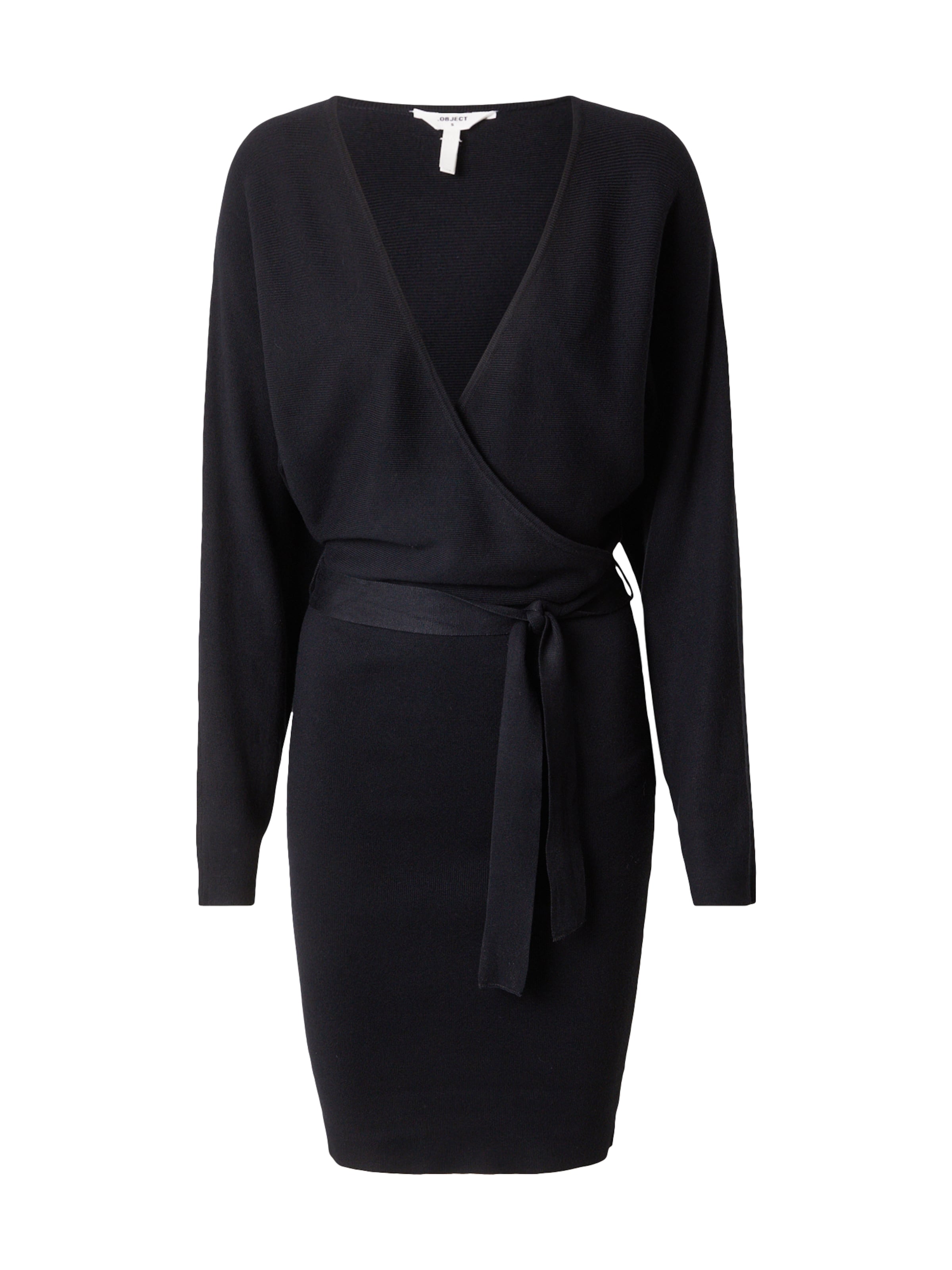 OBJECT Πλεκτό φόρεμα 'OBJRADJA' σε μαύρο: μπροστά