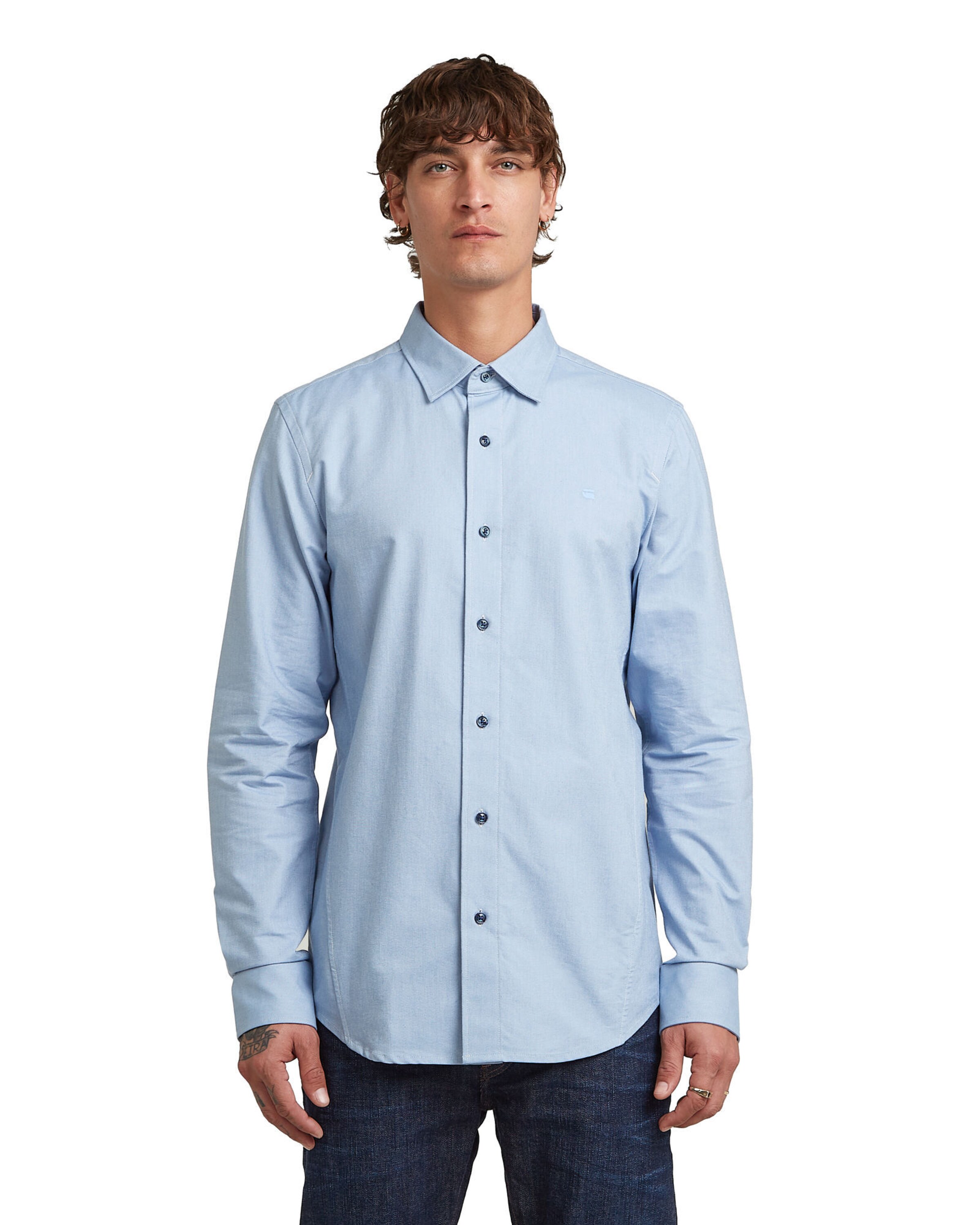 G-STAR Regular Fit Hemd in Blau: Vorderseite