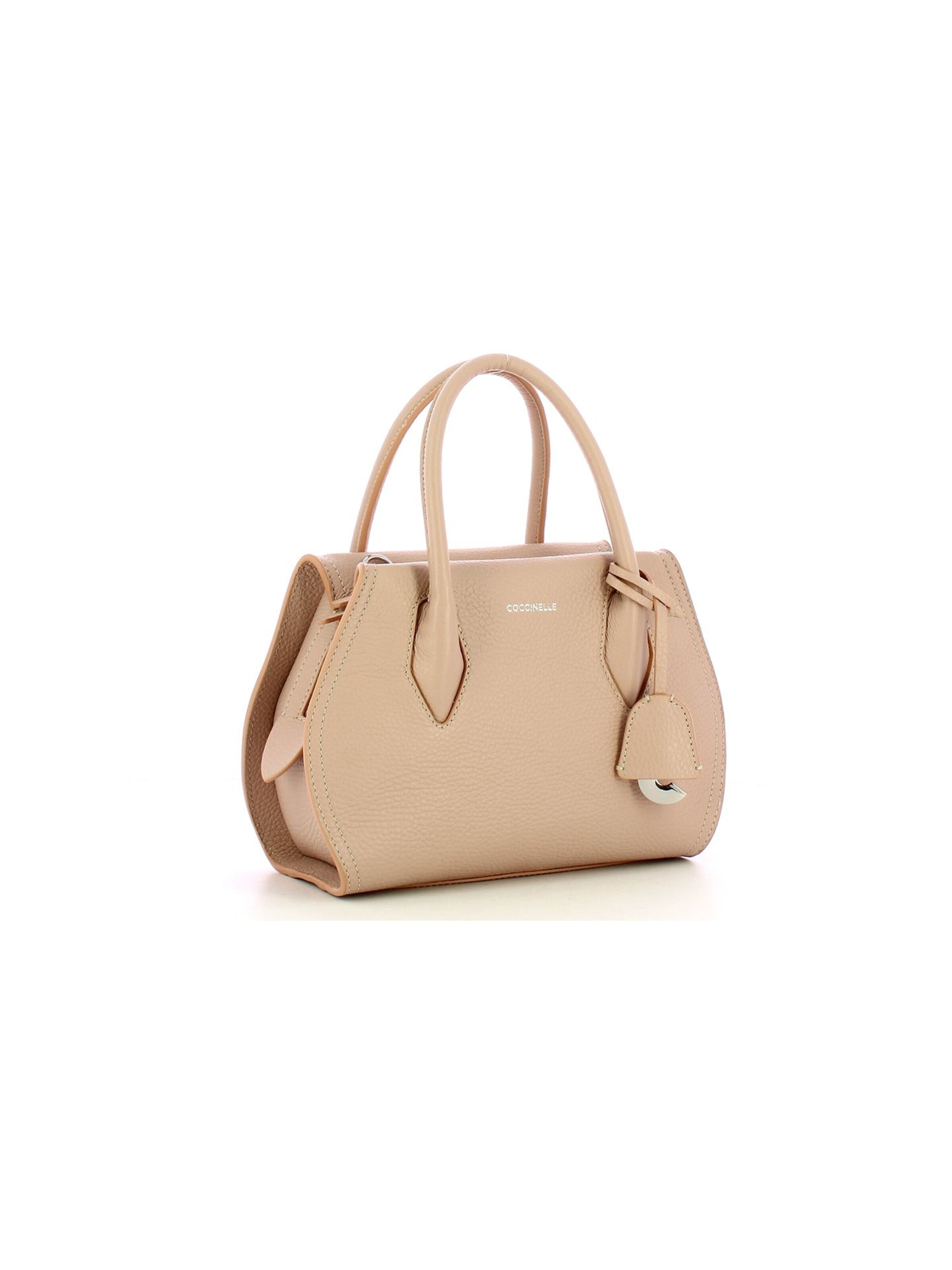 Coccinelle Handtas 'Coccinelle Lord leather crossbody bag' in Beige