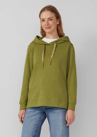 s.Oliver Sweatshirt in Groen: voorkant