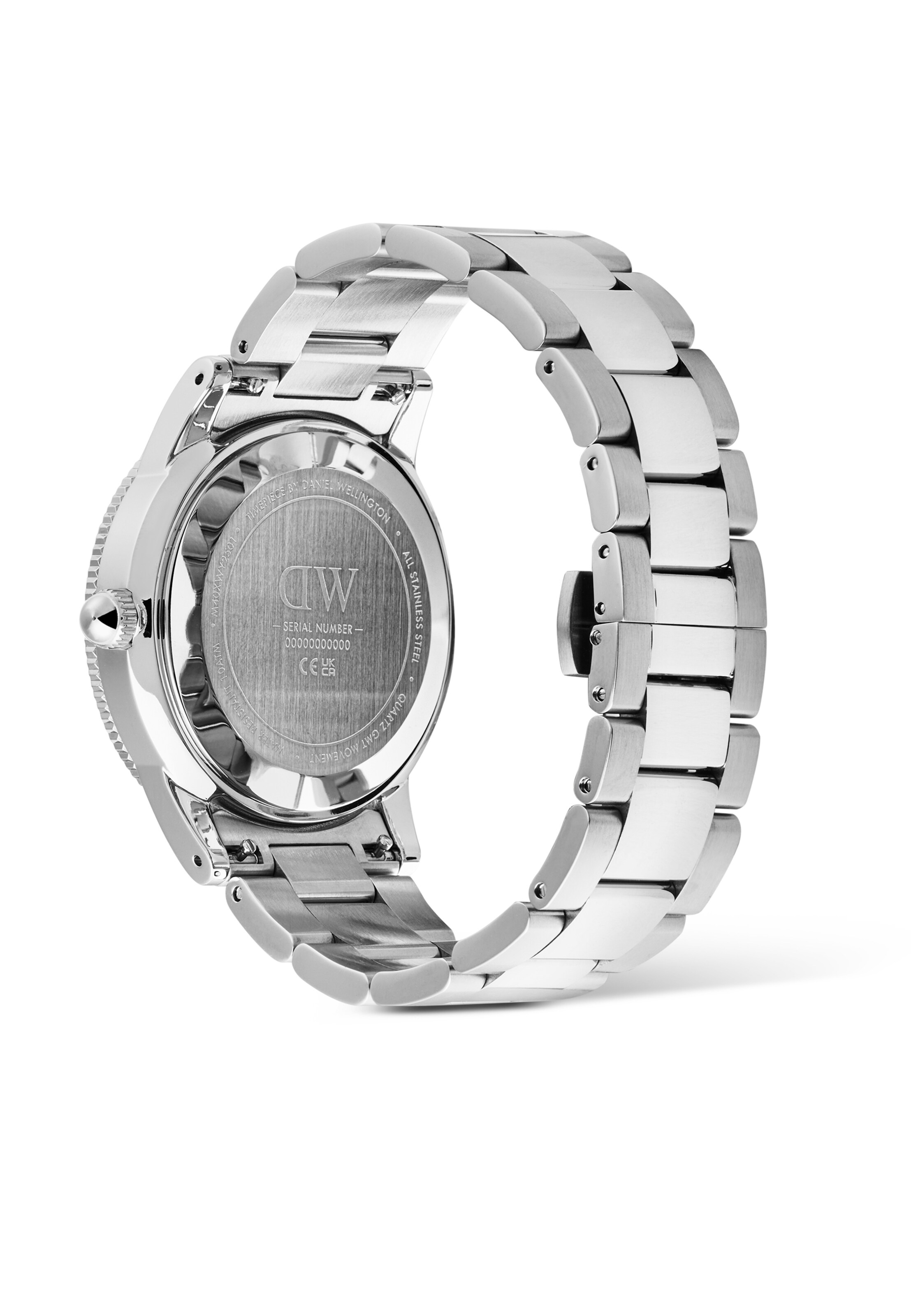 Daniel Wellington Analoog horloge 'ICONIC GMT' in Zilver