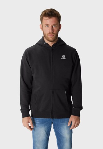 Oldskull Sweat jacket 'ASIAN KANJI STREET GRAPHIC' in Black: front