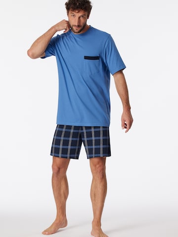 SCHIESSER Short Pajamas ' Comfort Nightwear ' in Blue