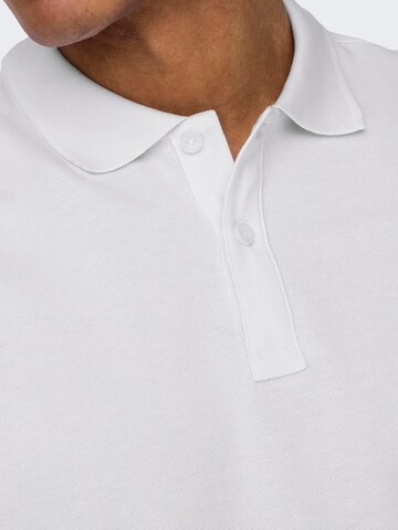 Only & Sons Poloshirt 'Tray' in Weiß