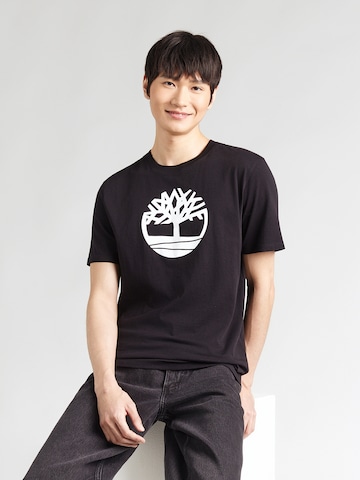 TIMBERLAND Тениска 'Kennebec River' в черно: отпред