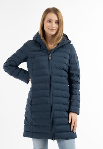 usha BLUE LABEL Winter Coat in Blue: front