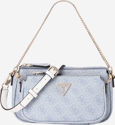 GUESS Handbag 'Noelle' in Dusty blue / Gold / Off white, Item view