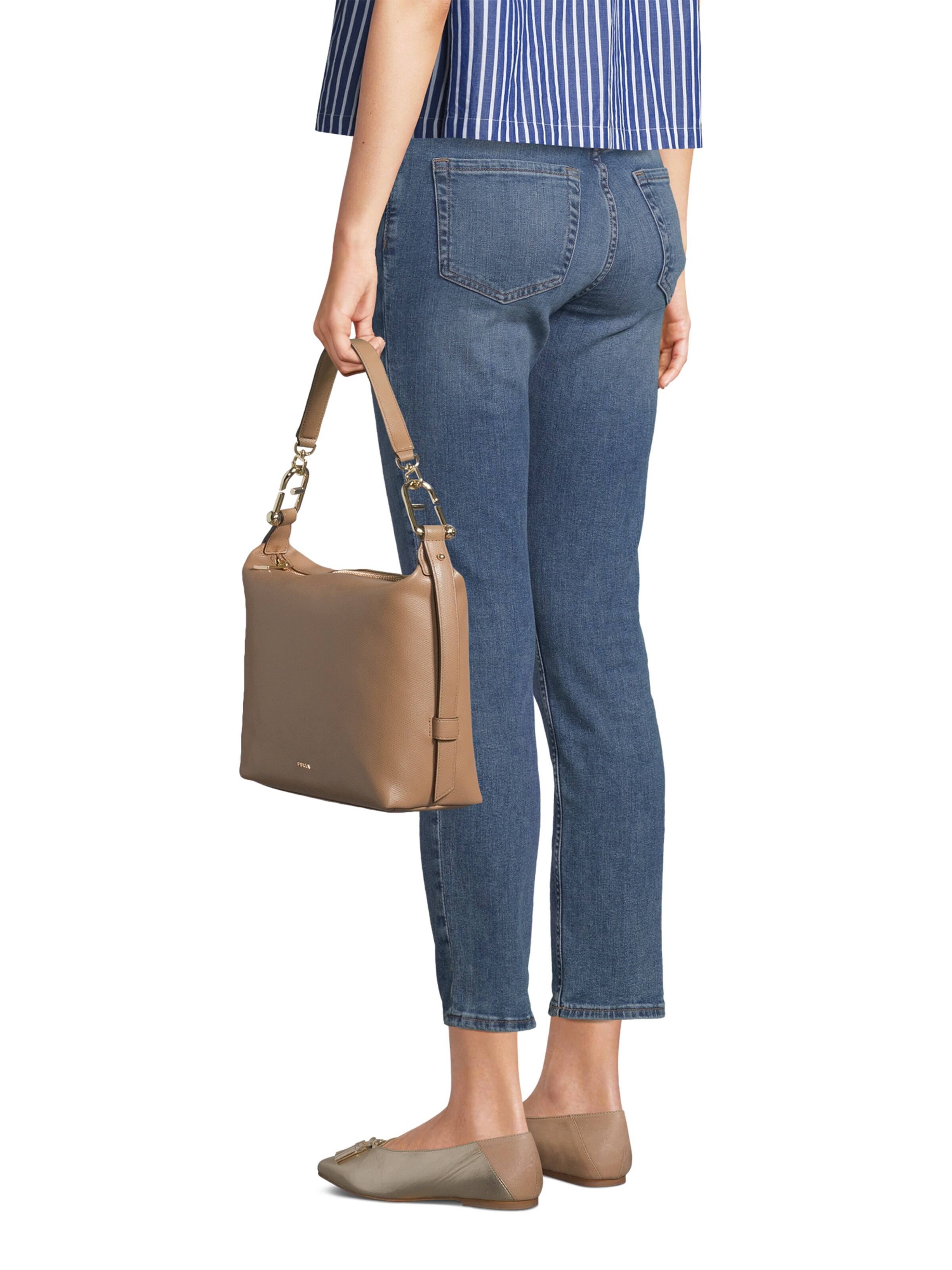 FURLA Τσάντα ώμου 'Tonie' σε καφέ: μπροστά