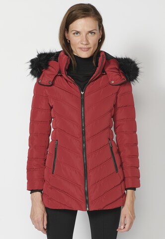 Parka d’hiver KOROSHI en rouge : devant