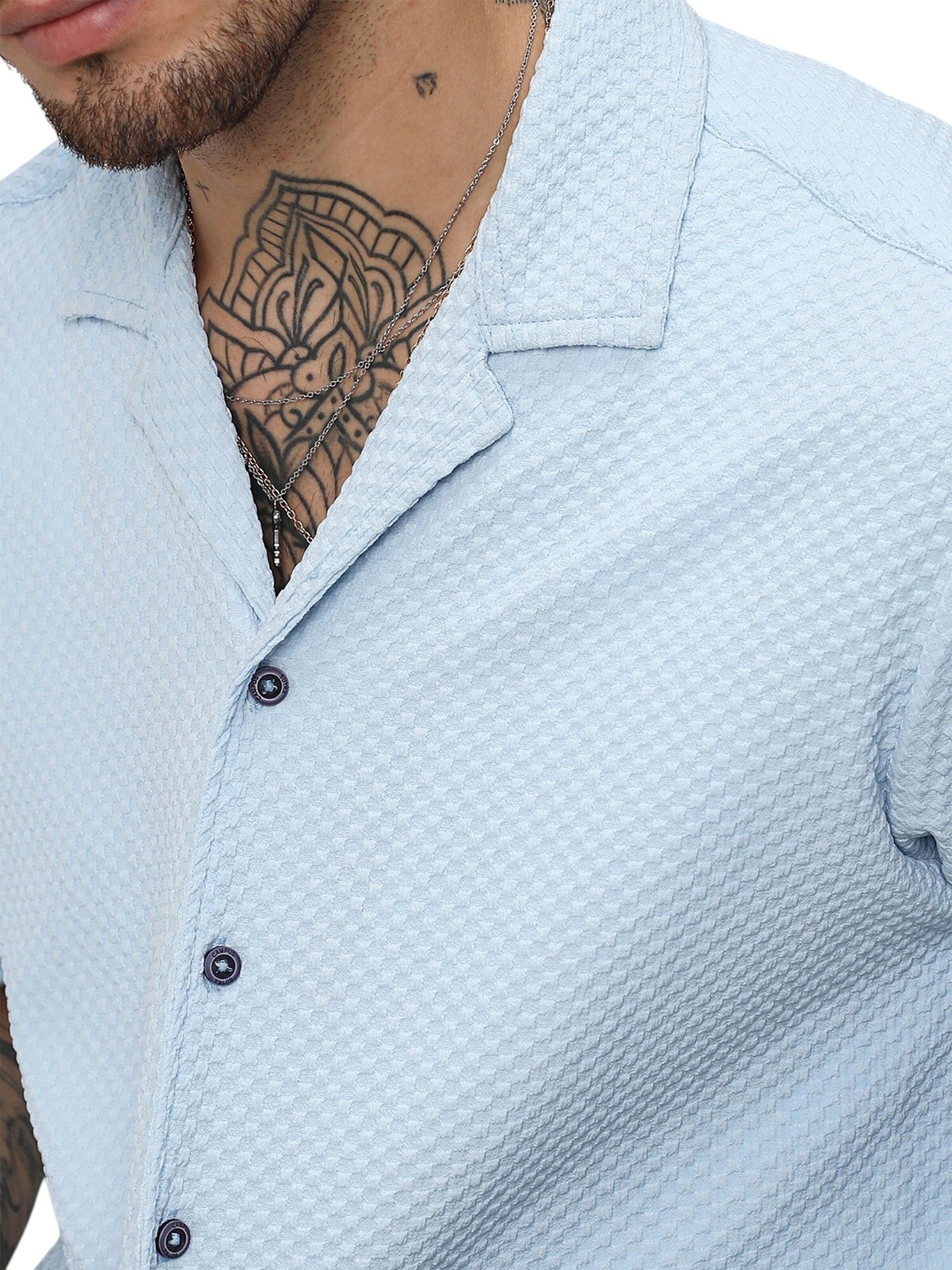 Campus Sutra Comfort Fit Skjorta 'Suzanne' i blå