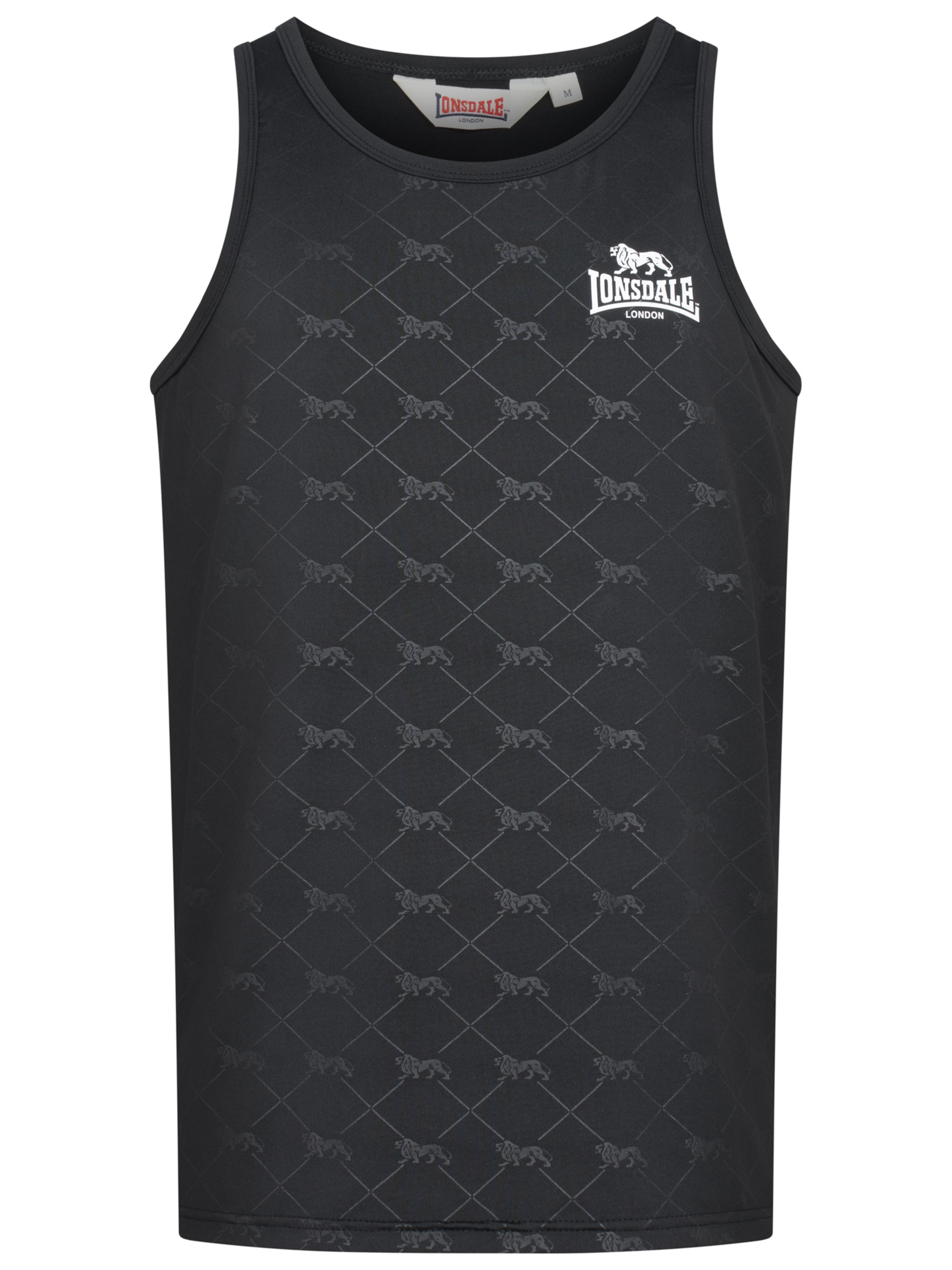 LONSDALE Μπλουζάκι 'Sandringham' σε μαύρο: μπροστά