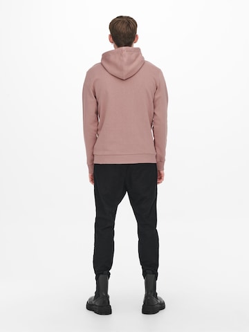 Coupe regular Sweat-shirt 'Ceres' Only & Sons en marron