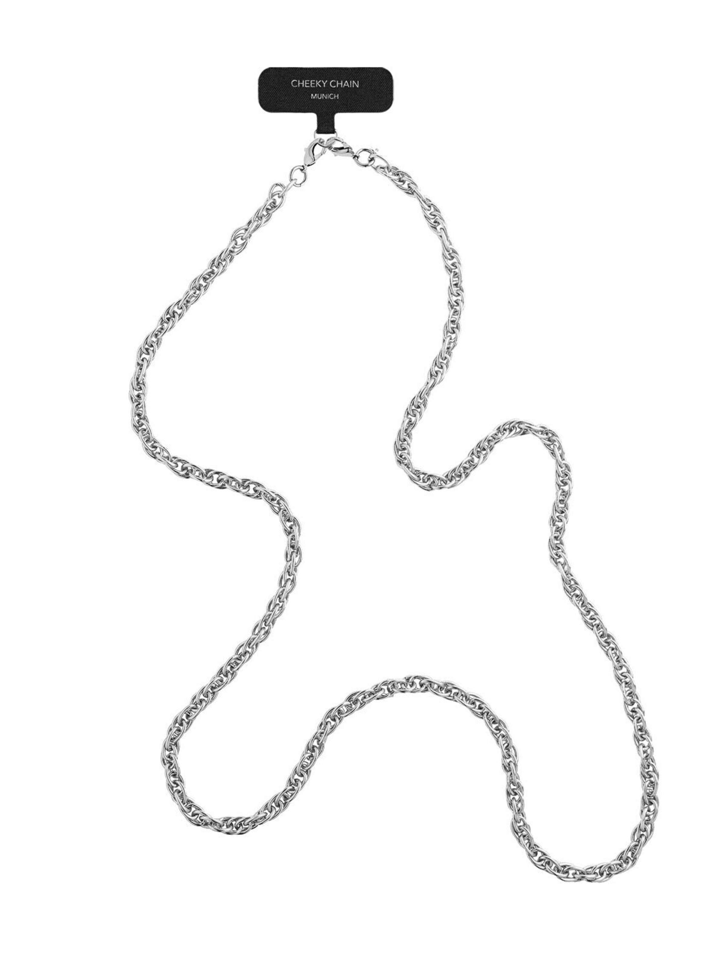 Cheeky Chain Munich Handykette 'Gretl' in Silber: Vorderseite