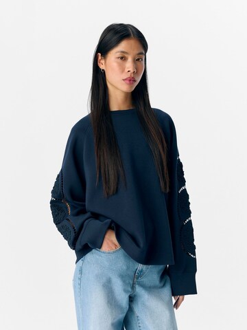 OBJECT Sweatshirt in Blauw: voorkant