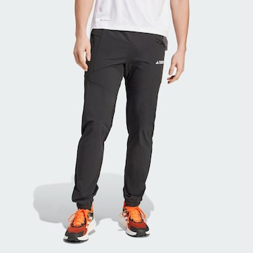 ADIDAS TERREX Slim fit Workout Pants 'Terrex Xperior Light' in Black: front