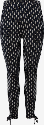 Ulla Popken Slimfit Broek in Blauw: voorkant