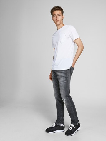 Coupe slim Jean 'Glenn' JACK & JONES en noir