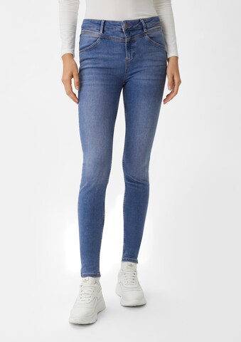 Skinny Jean comma casual identity en bleu : devant