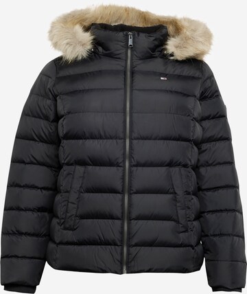 Veste mi-saison 'Essential' Tommy Jeans Curve en noir : devant