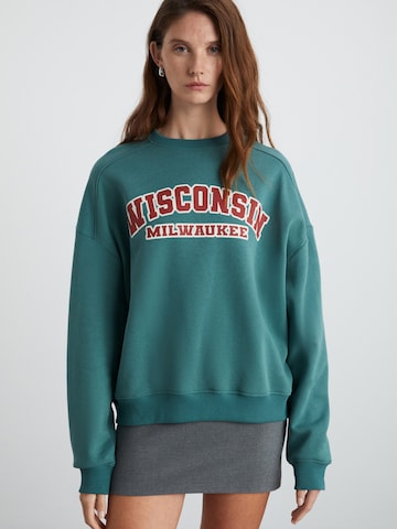 Sweat-shirt Grimelange en vert : devant