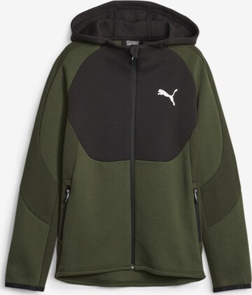 PUMA Sportief sweatvest in Groen: voorkant