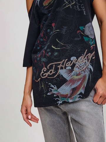 Ed Hardy Μπλουζάκι σε μαύρο: πλευρά