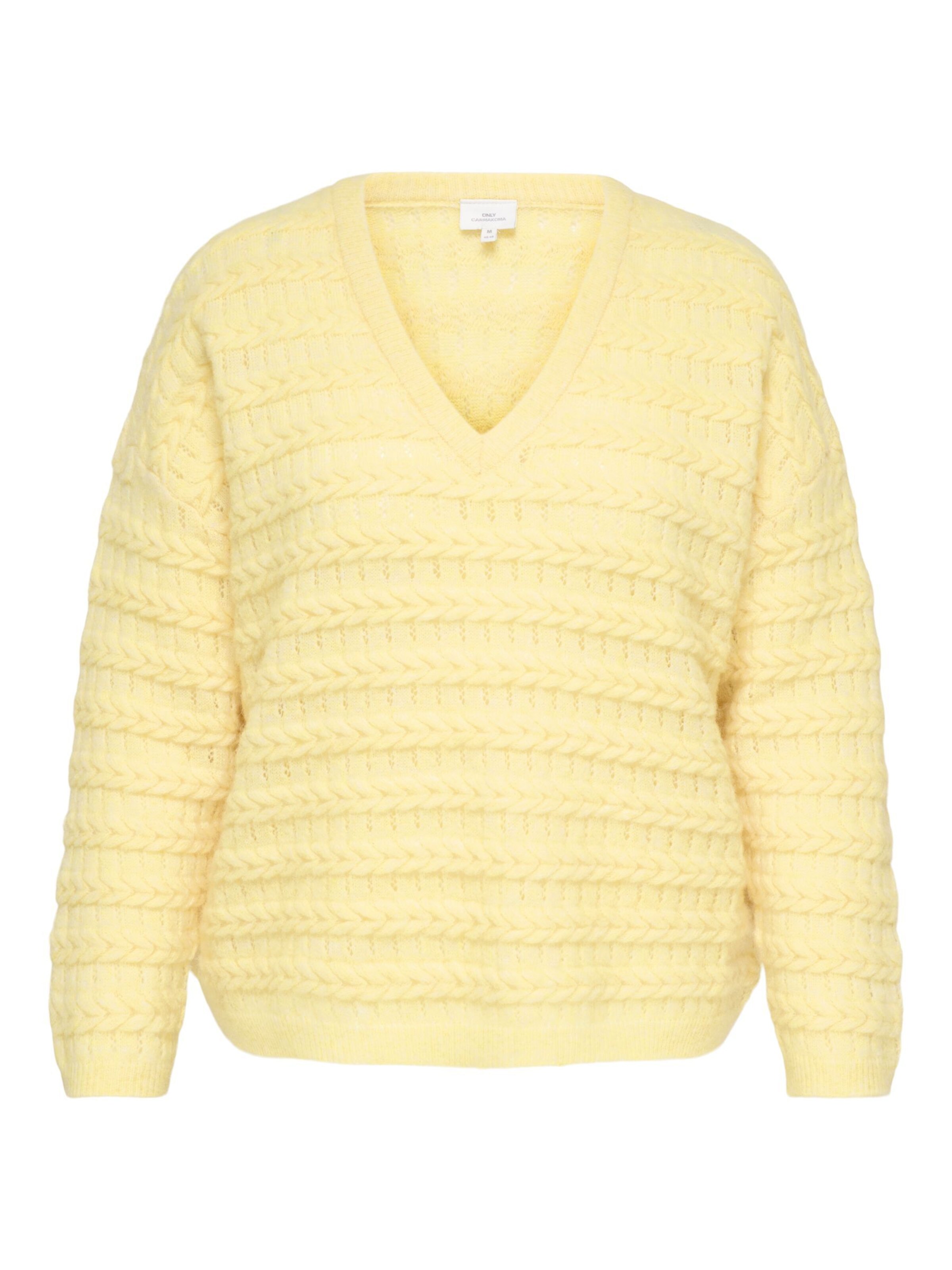 ONLY Carmakoma Trui in 4XL in de kleur Geel, Productweergave