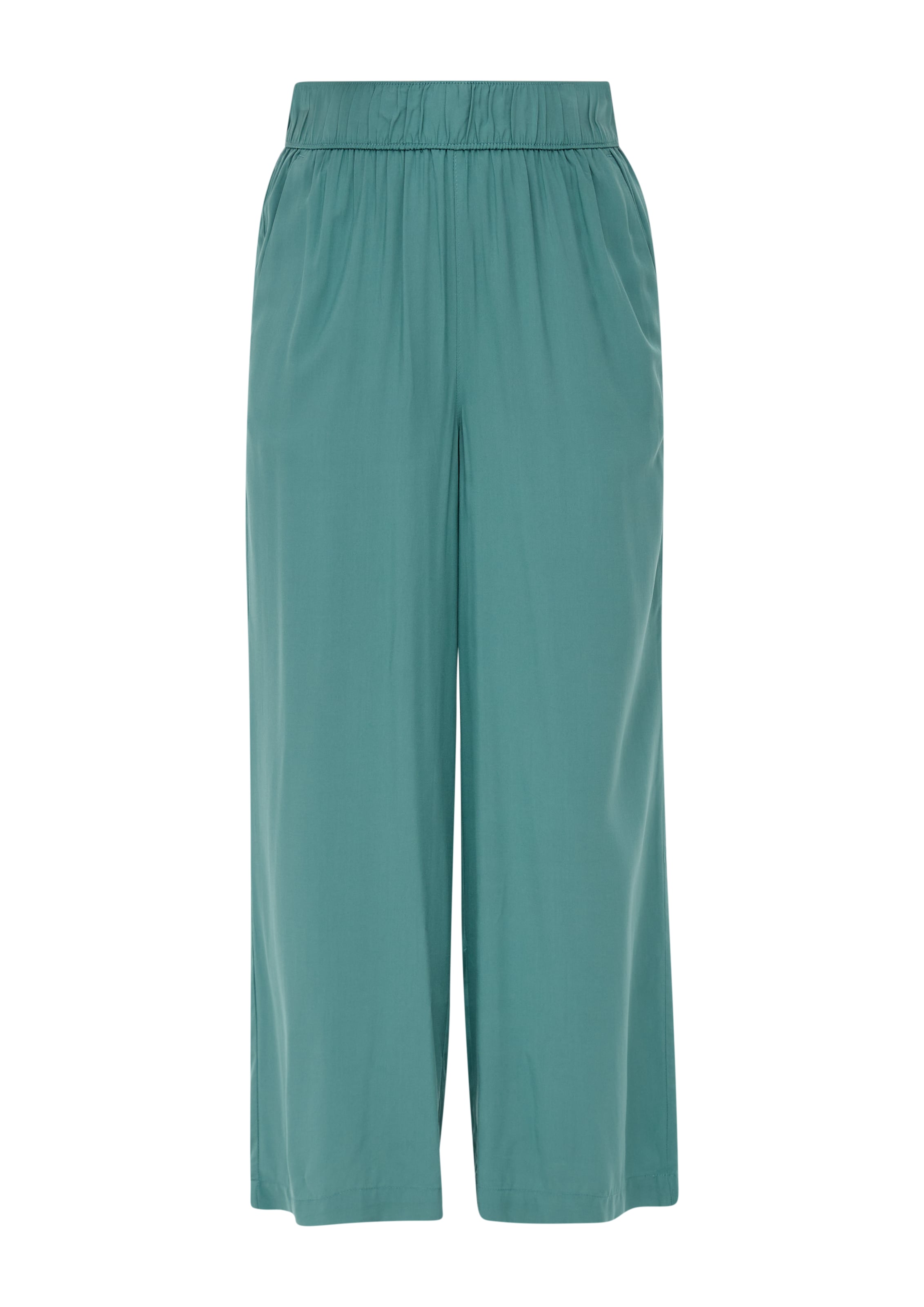 s.Oliver Wide Leg Hose in Grün: Vorderseite