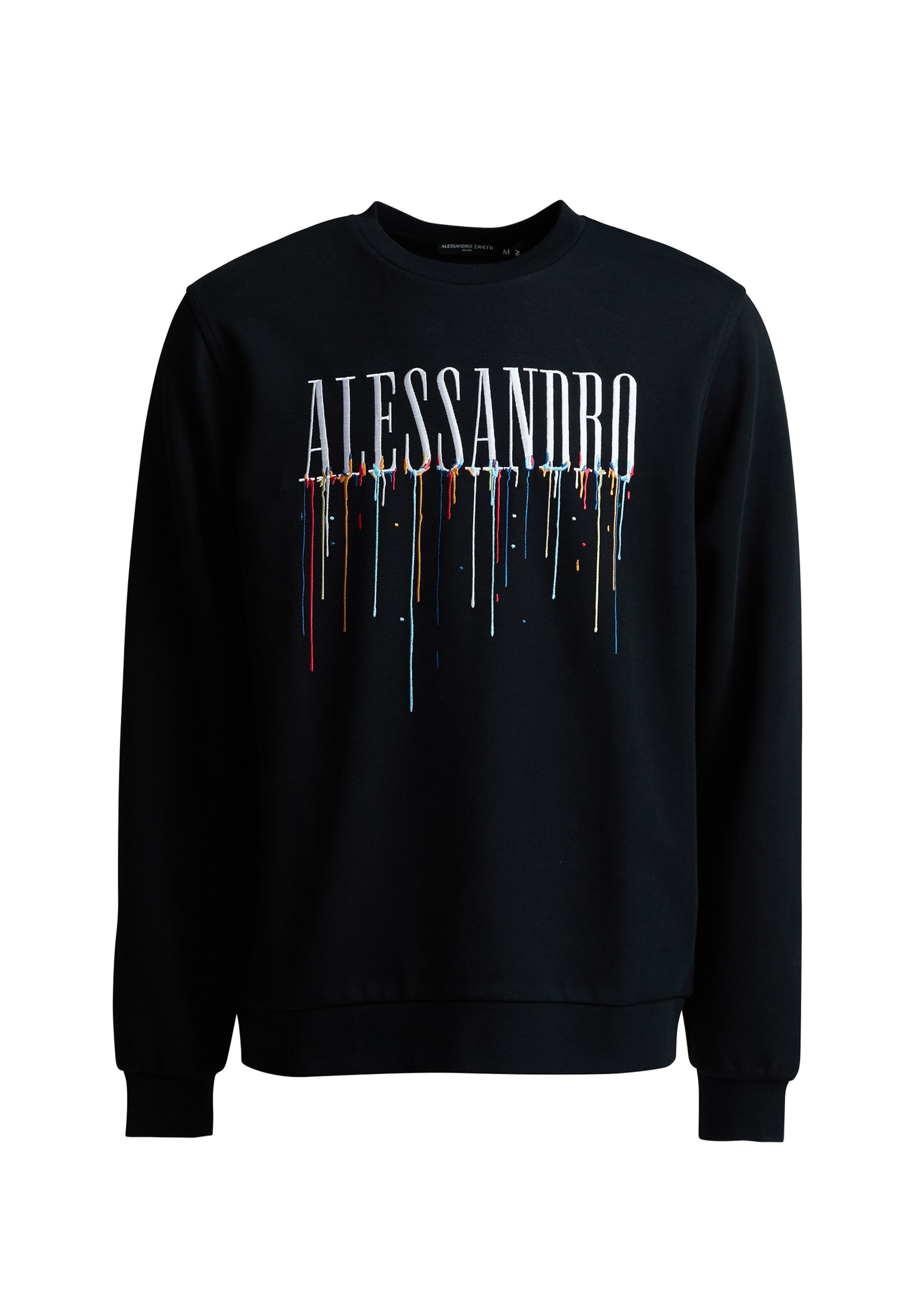 Alessandro Zavetti Sweatshirt 'Artista' in Black: front