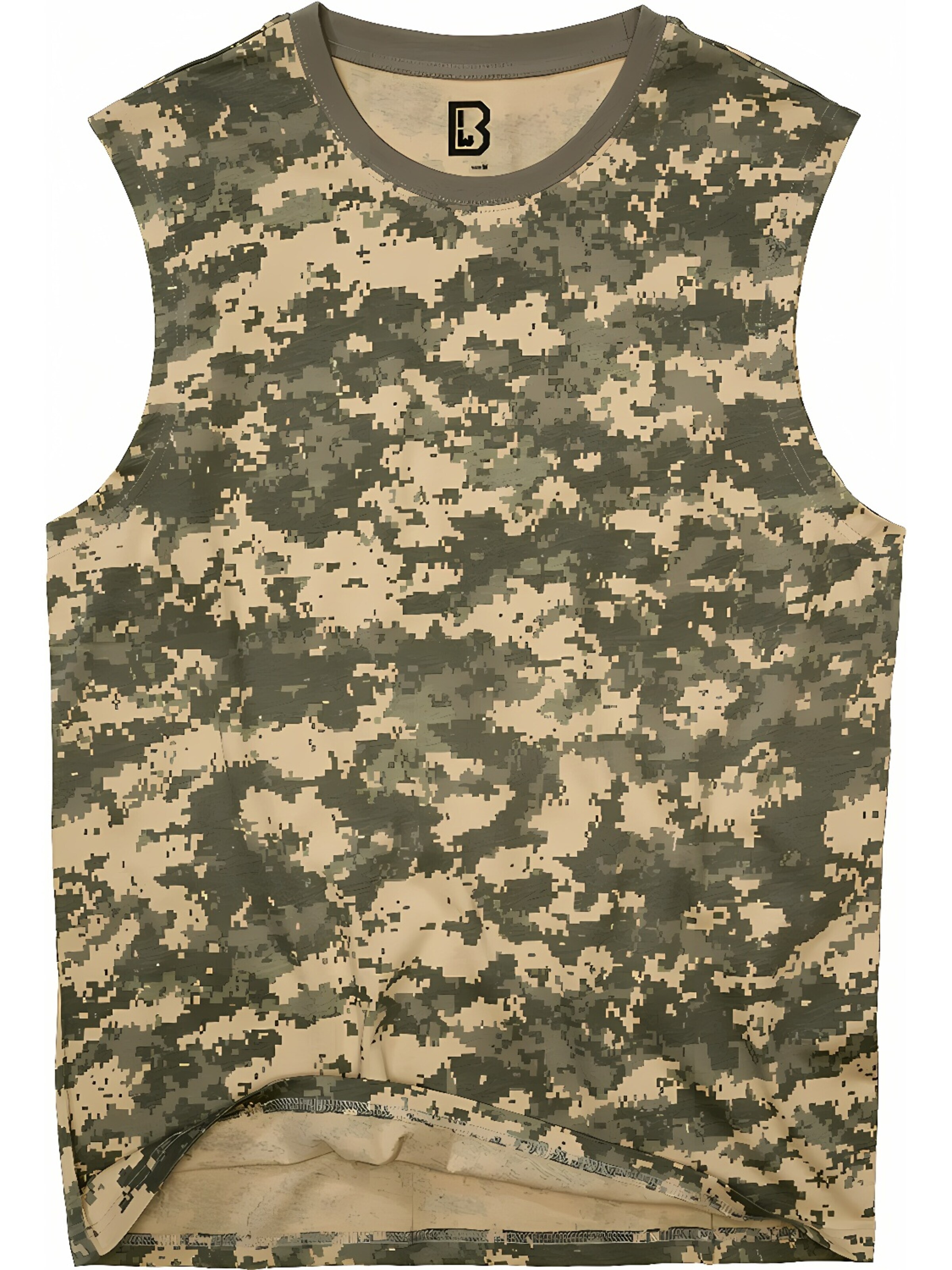 Brandit Shirt 'T-Shirt sleeveless' in Green: front