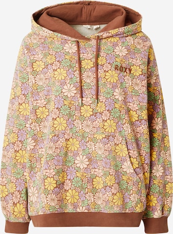 ROXY Sweatshirt 'THAT GIRL BEAUTIFUL' in Brown: front