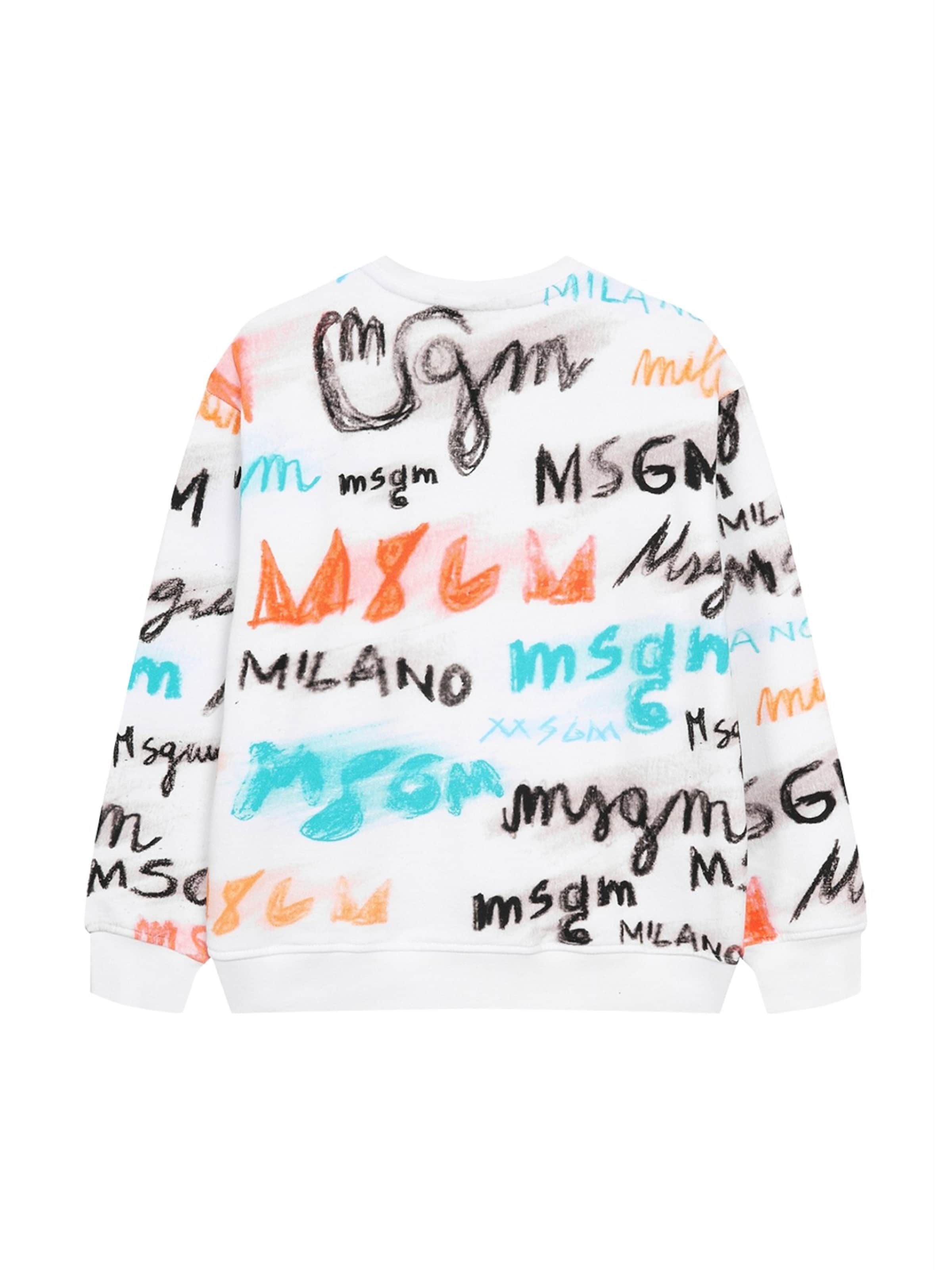 MSGM - Sudadera 'Felpa girocollo bianca per bambino' en blanco