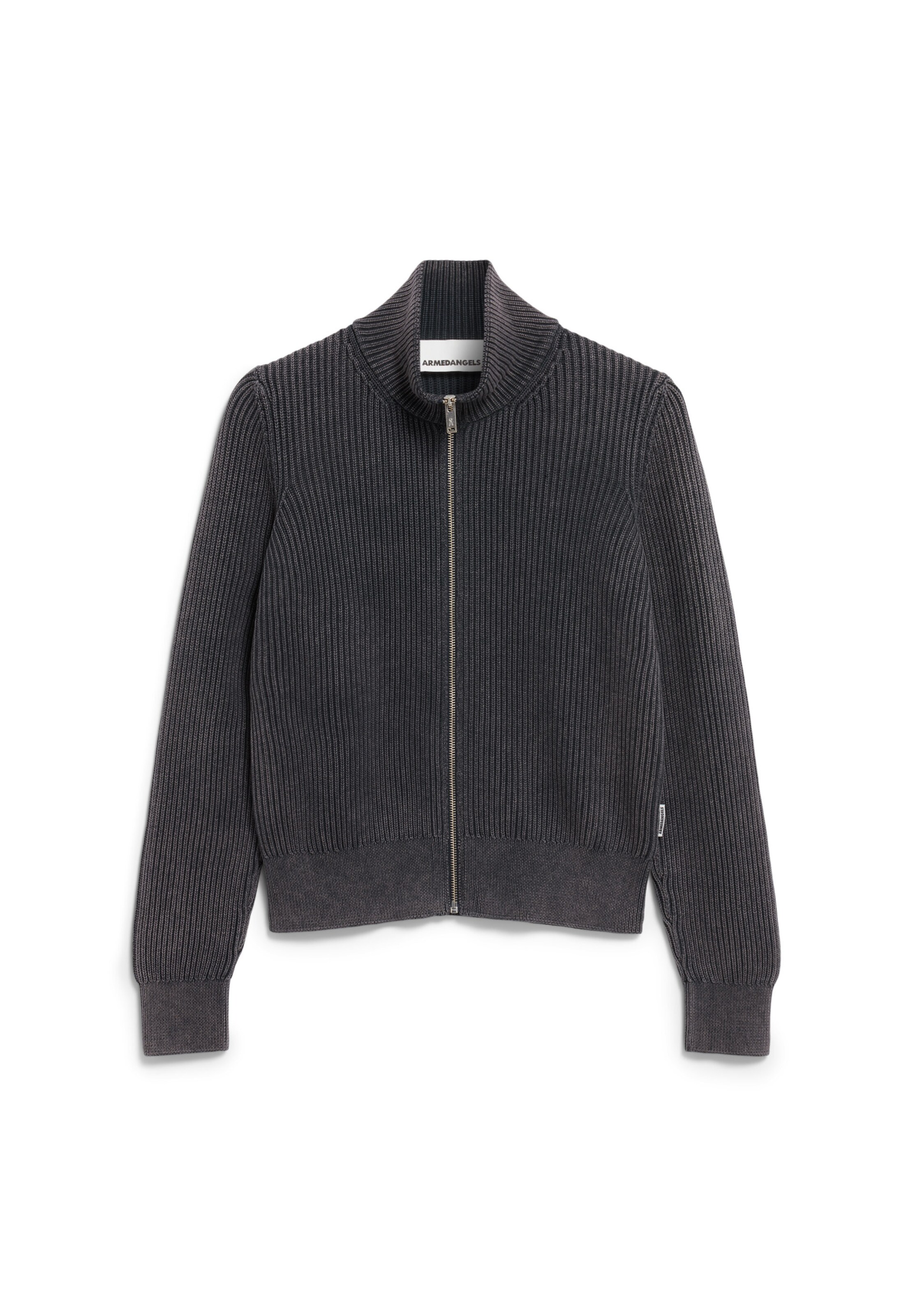 ARMEDANGELS Gebreid vest in Zwart: voorkant