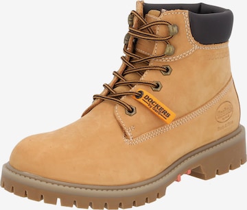 Dockers by Gerli Lace-Up Boots '53AX103' in Yellow: front