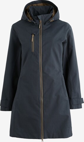 Seasalt Cornwall Between-seasons coat 'Coverack II' in Blue: front