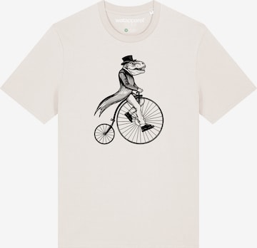 T-Shirt 'T-Rex auf Fahrrad' Watapparel en blanc : devant