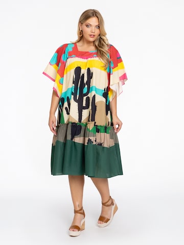 Yoek Dress in Mixed colors