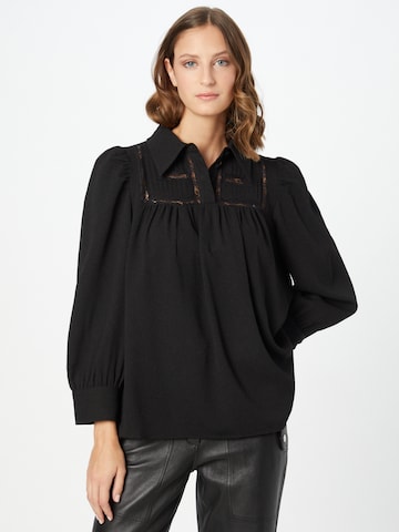 Camicia da donna 'Melissa' di Hofmann Copenhagen in nero: frontale