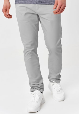 INDICODE JEANS Regular Chino Pants 'Cherry' in Grey: front