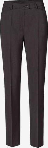 TONI Regular Pleated Pants in Brown: front