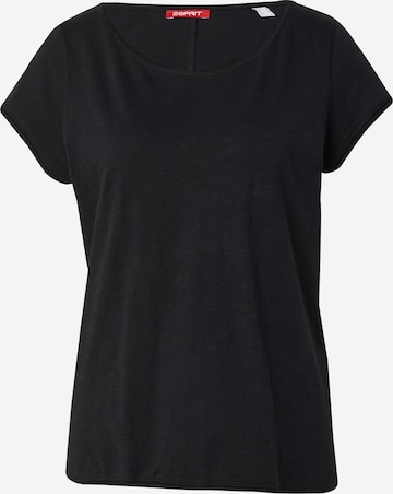 ESPRIT Μπλουζάκι σε μαύρο: μπροστά
