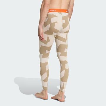 Skinny Pantaloni sportivi 'Multi Synthetic Base Layer' di ADIDAS TERREX in beige