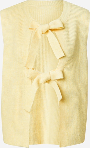 Cardigan PIECES en jaune : devant