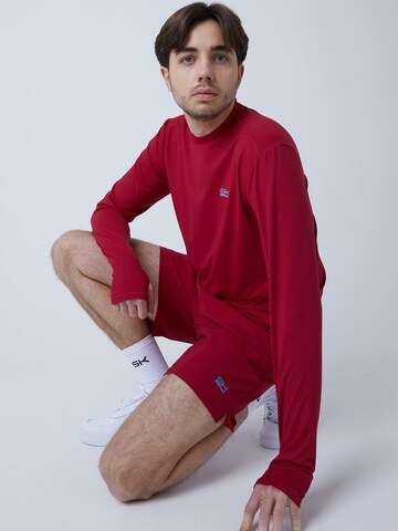 SPORTKIND Performance shirt 'Langarmshirt High-Neck' in Red